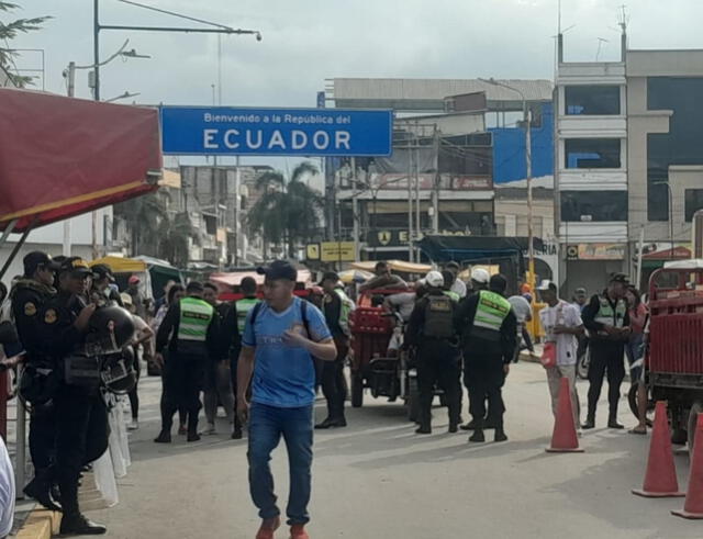  PNP refuerza seguridad fronteriza en Tumbes, Perú-Ecuador. Foto: Andina    