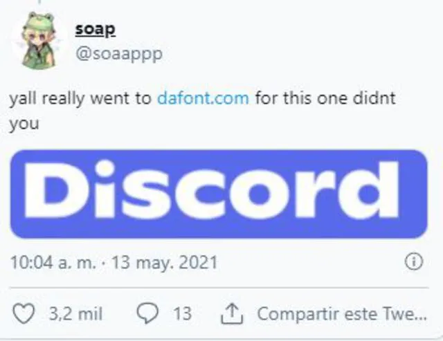 Reacciones de la comunidad al nuevo logo de Discord. Foto: Twitter