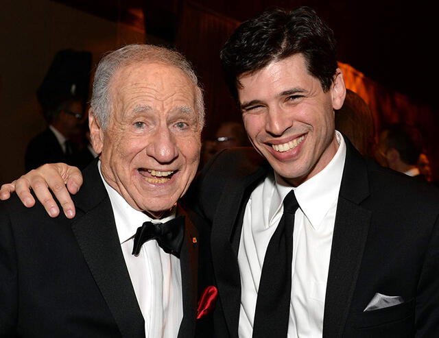 Mel Brooks y su hijo Max. Foto: difusión