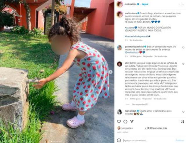 Melissa Loza publicó una foto en honor a su pequeña hija. Foto: Melissa Loza/Instagram 