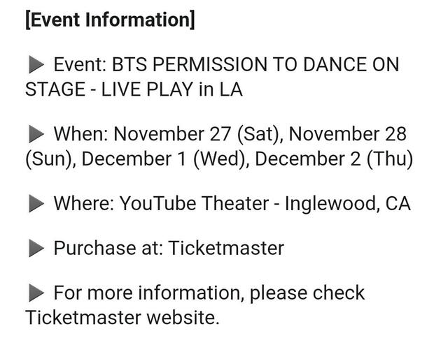 BTS, permission to dance online Live play