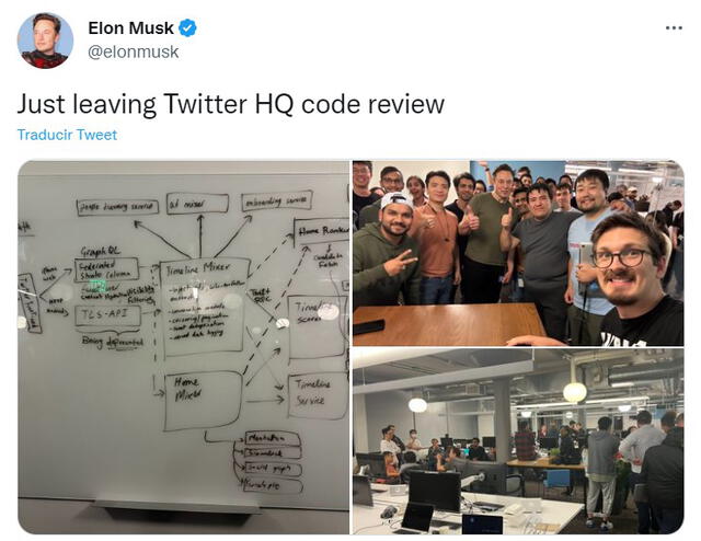 Publicación realizada por Elon Musk. Foto: captura de Twitter