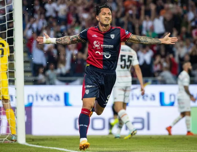 Gianluca Lapadula fue el máximo goleador de la Serie B 2022-23. Foto: Cagliari.   