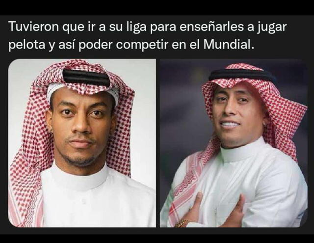 Christian Cueva y André Carrillo juegan en Arabia Saudita. Foto: redes sociales