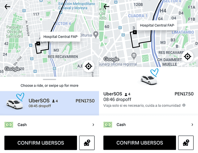 Cómo activar UberSOS.