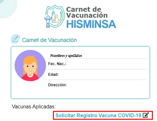 Opción que debes seleccionar para registrar dosis. Foto: captura HIS-Minsa