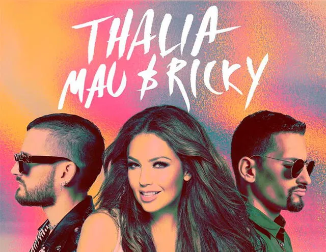 Portada del nuevo tema de Thalía con Mau y Ricky  Foto: Instagram