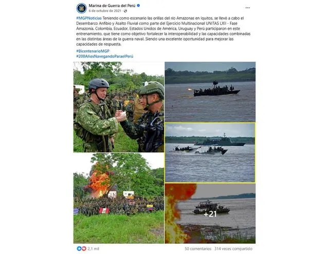 <em>En amarillo, la imagen viral en el posteo hecho en octubre de 2021. Foto: captura de Facebook</em>   