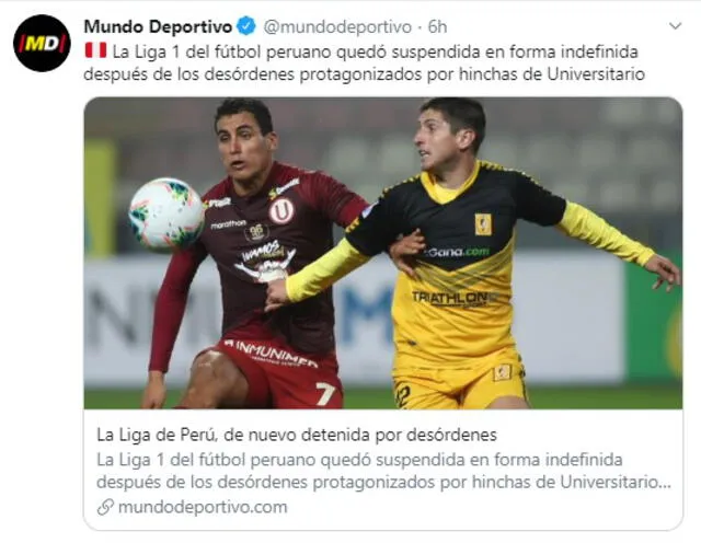 Liga 1 Movistar: medios internacionales informaron sobre la suspensión del fútbol peruano