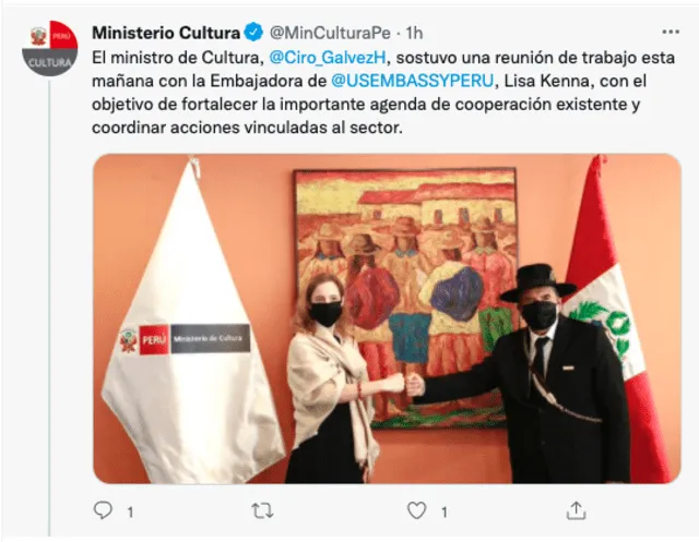 Twitter del Ministerio de Cultura