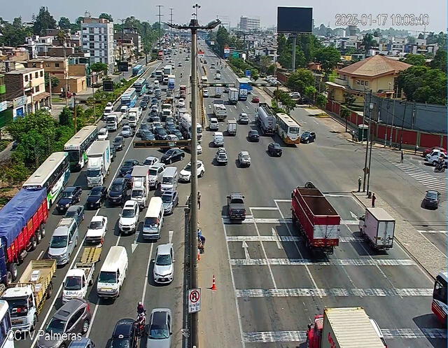 Congestión en la Vía de Evitamiento. Foto: Lima Expresa   