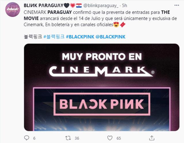 BLACKPINK THE MOVIE, PARAGUAY