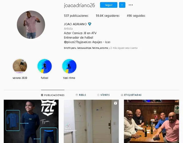 Joao en Instagram