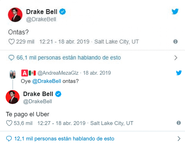 Drake Bell ontas