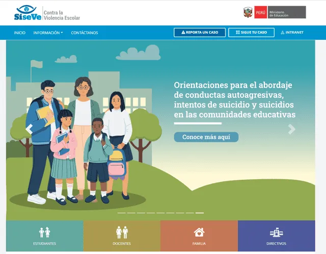 Plataforma del SUNEDU para consignar denuncias por abuso escolar