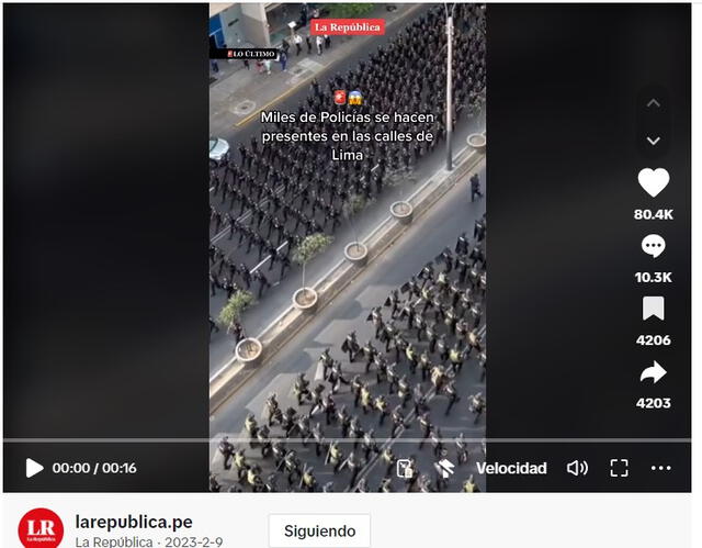  Video original fue publicado el 9 de febrero de 2023. Foto: captura en TikTok / La República.<br><br>    