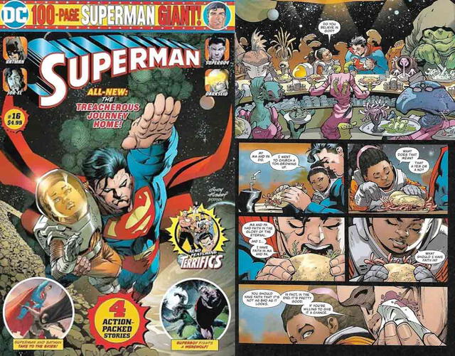 Superman y Alice hablan en Superman: Up in the sky. Foto: DC Comic