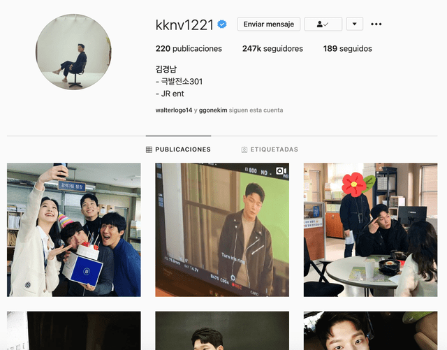 Kim Kyung Nam en Instagram