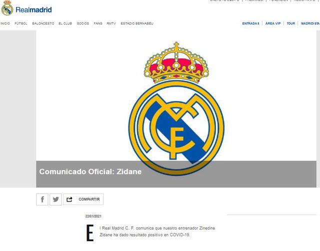 Comunicado del Real Madrid