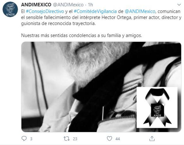 Héctor Ortega muere a los 81 años