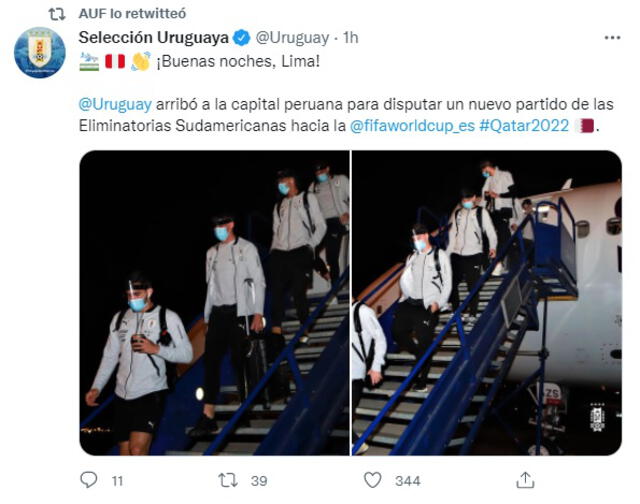 Uruguay llega a Lima