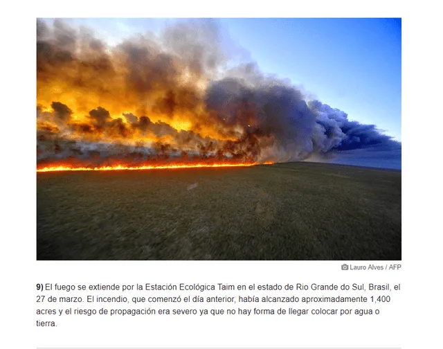 Incendio en Amazonas de Brasil