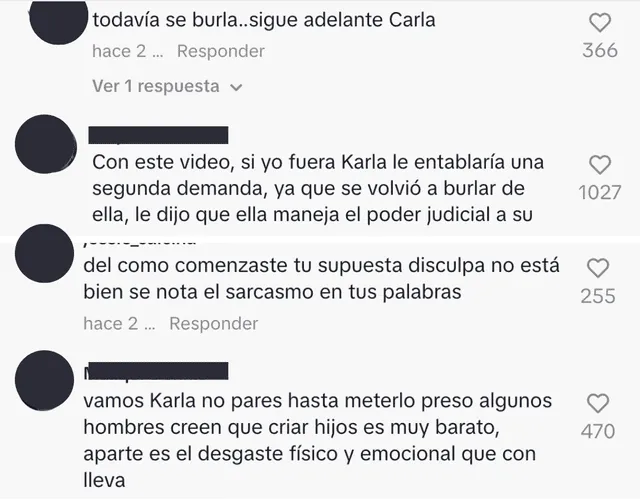 Usuarios defienden a Karla Tarazona. Foto: TikTok   