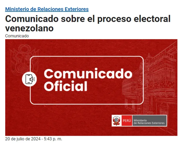 Ministerio de Relaciones Exteriores | Venezuela