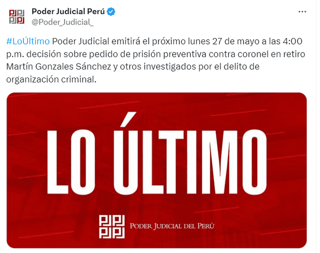 Fiscalía espera que el Poder Judicial dicte 36 meses de prisión preventiva para el exintegrante de la PNP, Martín Gonzales. Foto: Poder Judicial   