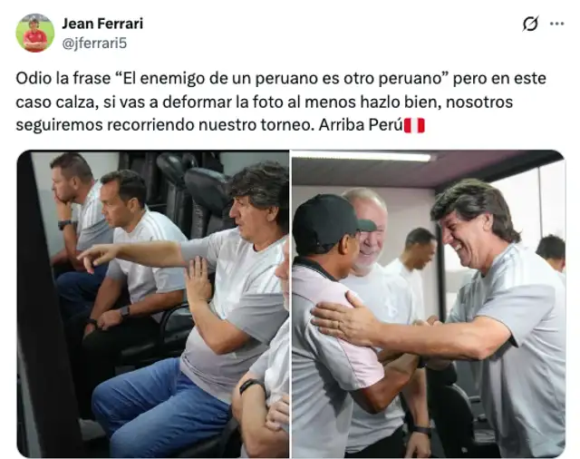Respuesta de Jean Ferrari a usuario en redes sociales. Foto: Twitter/Jean Ferrari   