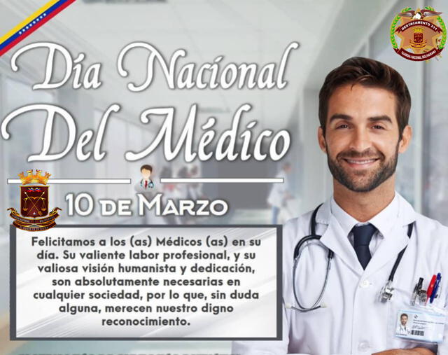 El Día del Médico en Venezuela se conmemora cada 10 de marzo. Foto: D-211 TACHIRA/X