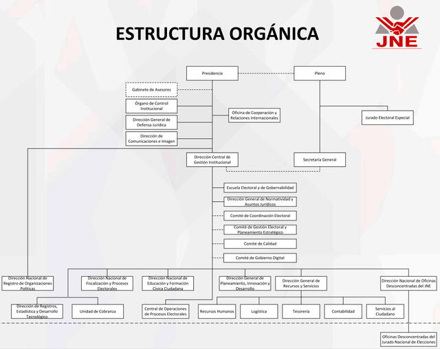 Estructura orgánica del Jurado Nacional de Elecciones. Foto: JNE