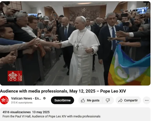 <em> Misa y conferencia del 12 de mayo en el Vaticano. Foto: captura de Youtube.</em>   