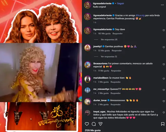 Tigresa del Oriente envía mensaje a Karol G tras su participación en "Tropicoqueta". Foto: Instagram Tigresa del Oriente envía mensaje a Karol G tras su participación en "Tropicoqueta". Foto: Instagram