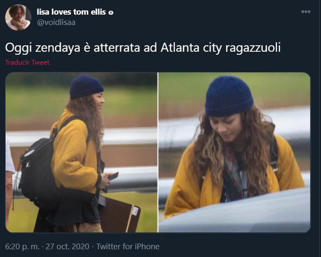 Zendaya llega a Atlanta para grabar Spider Man 3. Foto: difusión