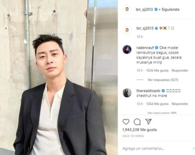 Park Seo Joon, Itaewoon class, cambio de look, Instagram