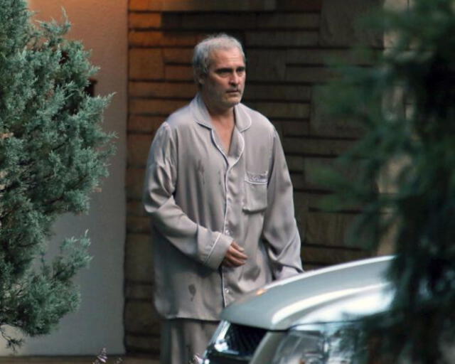 Joaquin Phoenix en el set de filmación de Disappointment Blvd. Foto: ET Canada