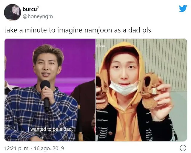 BTS Taehyung papá día del padre Jimin Namjoon hijo ARMY