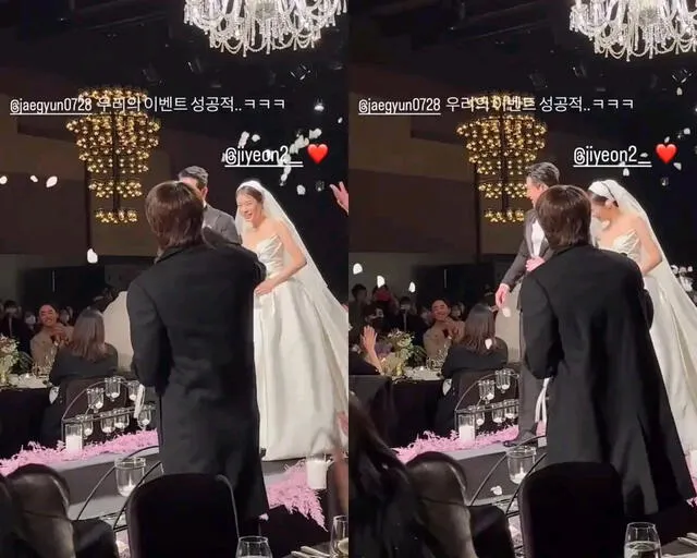 Jin en la boda de Jiyeon de T-ARA. Foto: Instagram