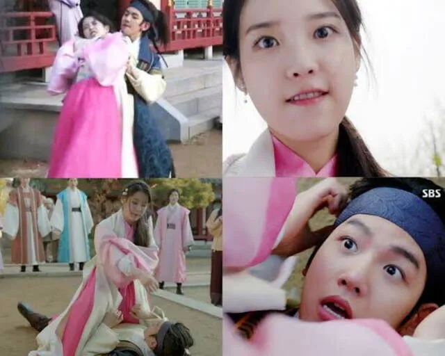 IU como Hae Soo y Baekhyun como Wang Eun en el drama Moon Lovers. Foto: SBS