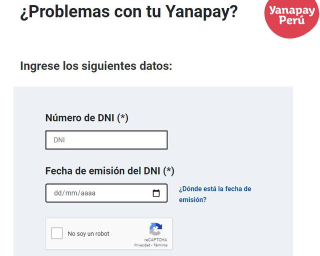 Yanapay. Foto: captura web oficial