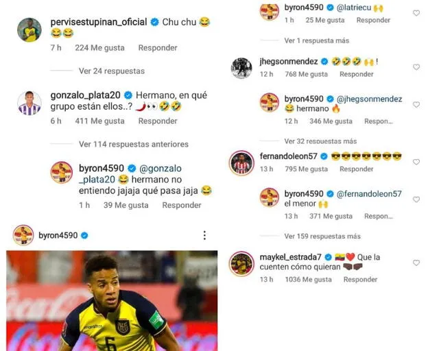 Mensaje de los futbolistas de Ecuador. Foto: Instagram