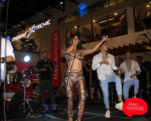 Presentación de Bembé en el centro comercial de SJL. Foto: Mall Aventura/Facebook     