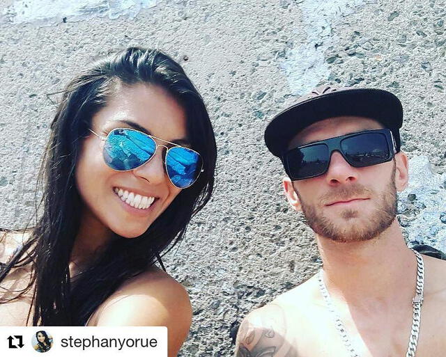 Stephanie Orúe y su esposo. Foto. Instagram.