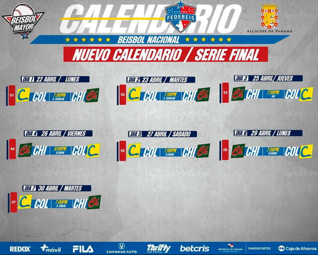 Calendario de la Serie Final del Béisbol Mayor 2024. Foto: Fedebeis 