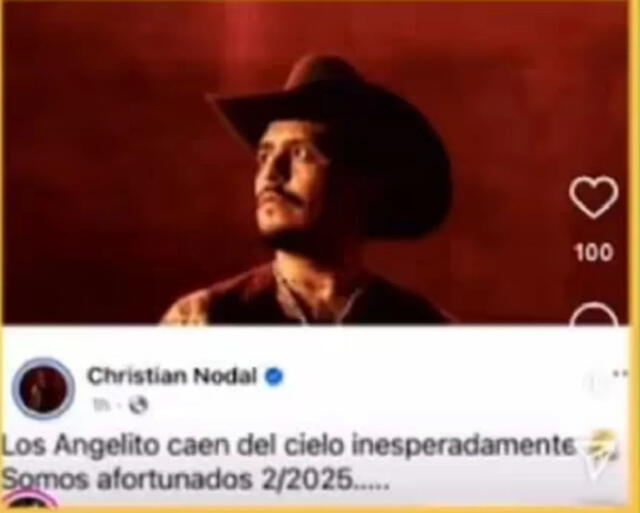  Christian Nodal y su presunto mensaje sobre embarazo de Ángela Aguilar. Foto: 'Ventaneando'   