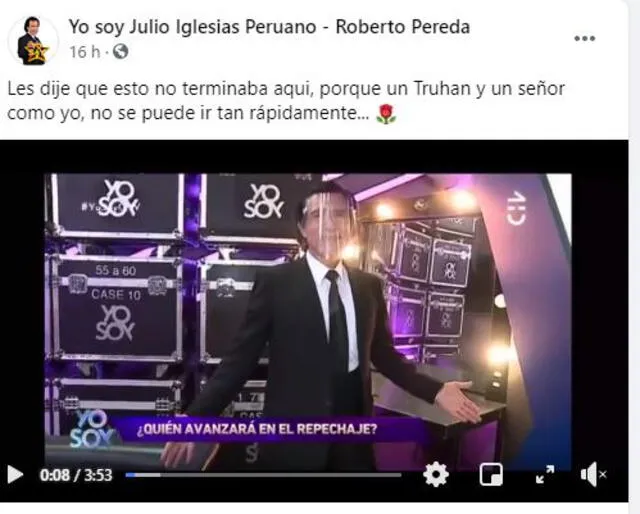 Julio Iglesias peruano en Yo soy Chile