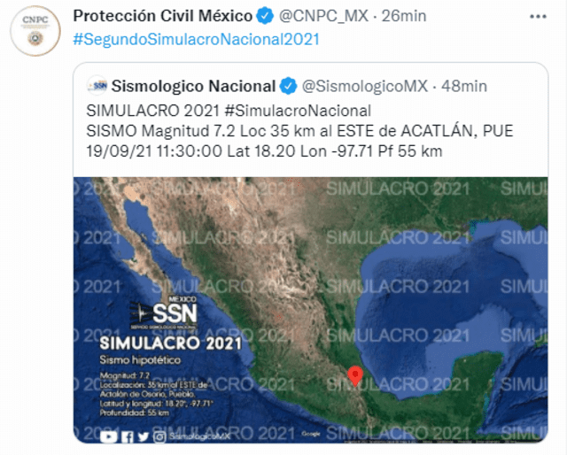 Simulacro en México