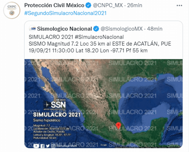 Simulacro en México Simulacro en México