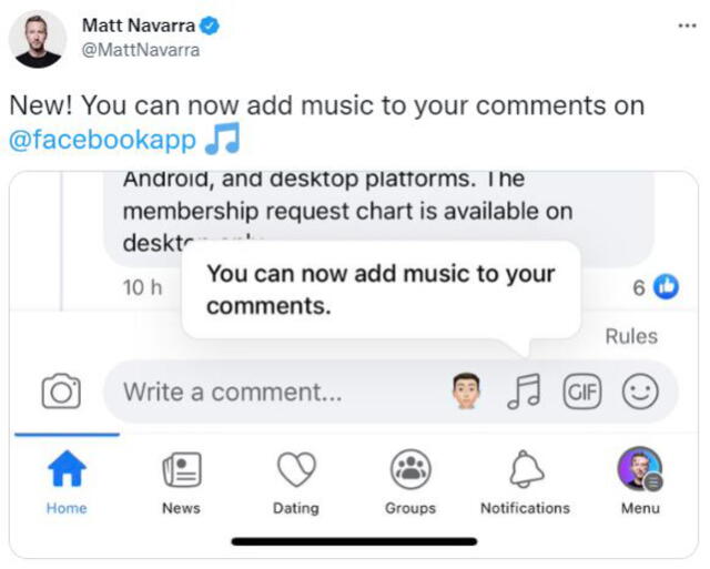 Facebook: ya puedes comentar y responder comentarios con canciones ¿Cómo hacerlo?